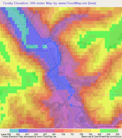 Toraky,Ukraine Elevation Map