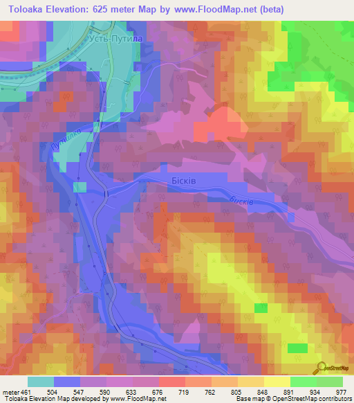 Toloaka,Ukraine Elevation Map