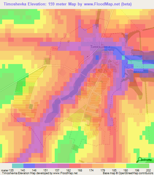 Timoshevka,Ukraine Elevation Map