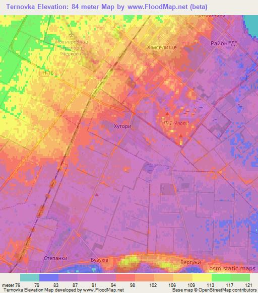 Ternovka,Ukraine Elevation Map