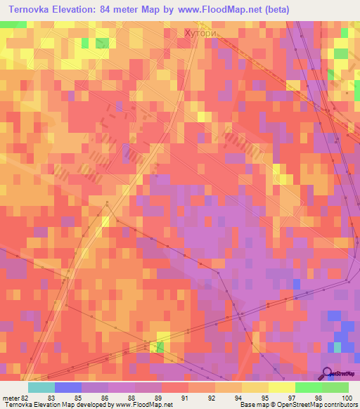 Ternovka,Ukraine Elevation Map