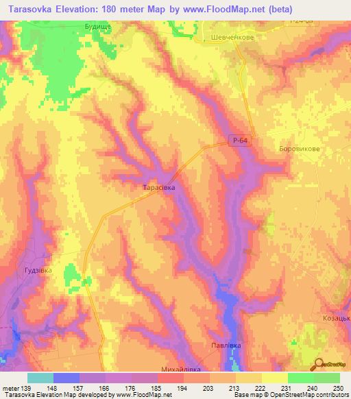 Tarasovka,Ukraine Elevation Map