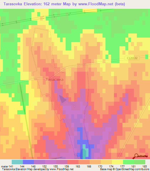 Tarasovka,Ukraine Elevation Map