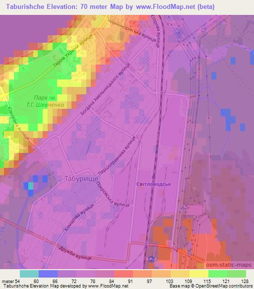 Taburishche,Ukraine Elevation Map