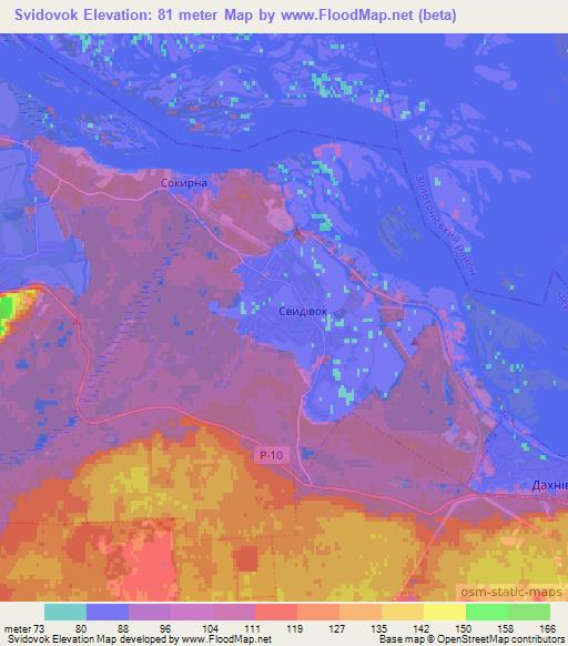 Svidovok,Ukraine Elevation Map