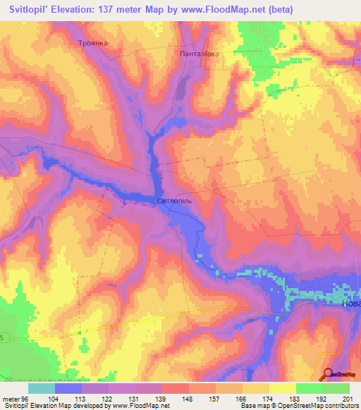Svitlopil',Ukraine Elevation Map