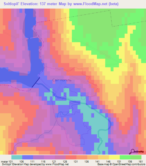 Svitlopil',Ukraine Elevation Map