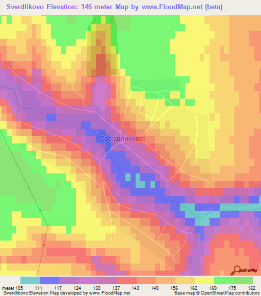 Sverdlikovo,Ukraine Elevation Map
