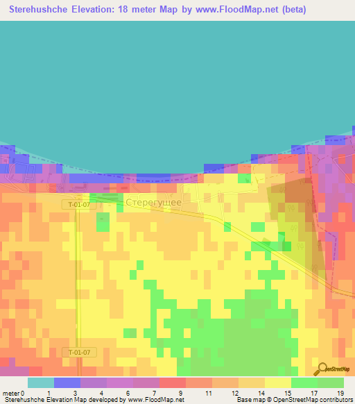 Sterehushche,Ukraine Elevation Map