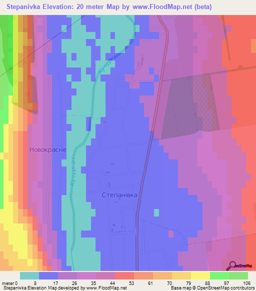 Stepanivka,Ukraine Elevation Map
