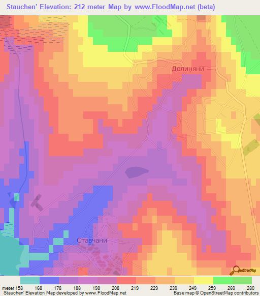 Stauchen',Ukraine Elevation Map