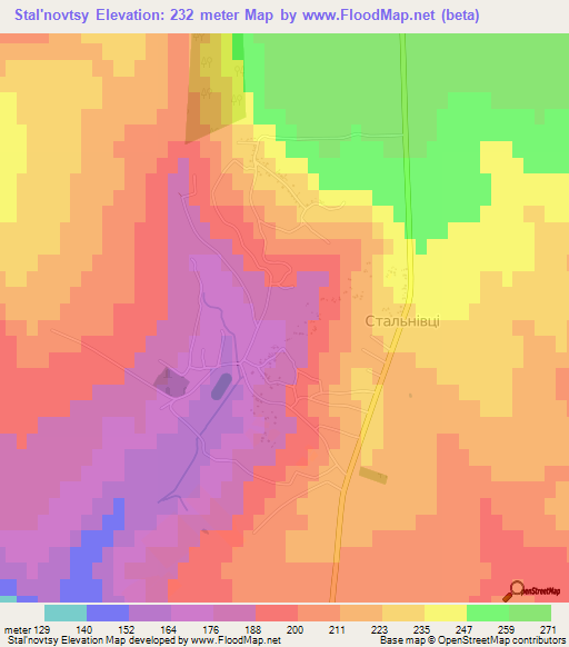 Stal'novtsy,Ukraine Elevation Map