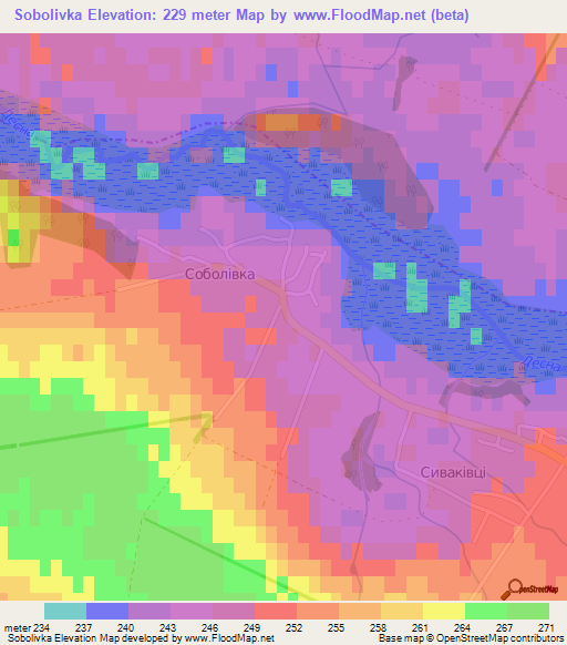 Sobolivka,Ukraine Elevation Map