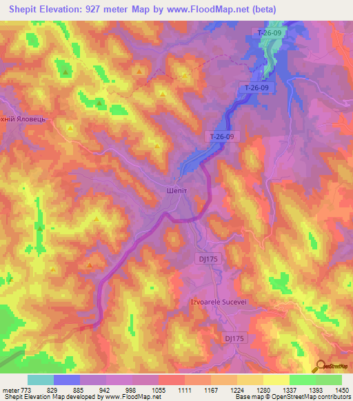 Shepit,Ukraine Elevation Map