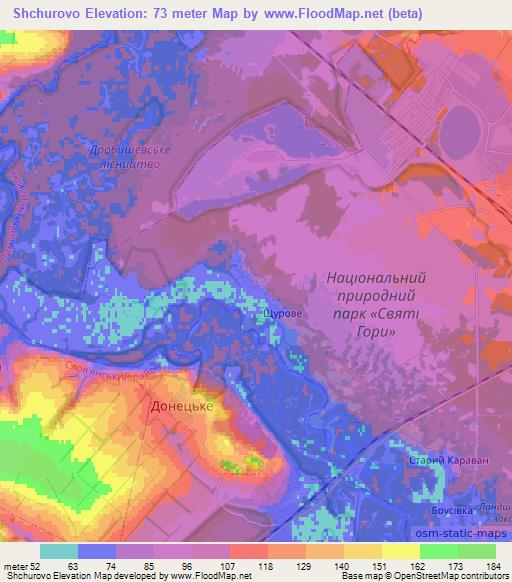 Shchurovo,Ukraine Elevation Map
