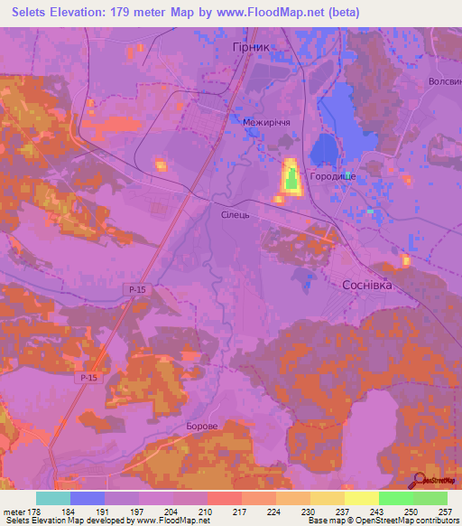 Selets,Ukraine Elevation Map