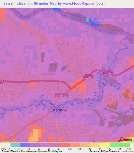 Savran',Ukraine Elevation Map