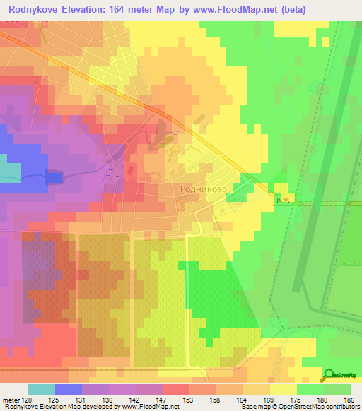 Rodnykove,Ukraine Elevation Map