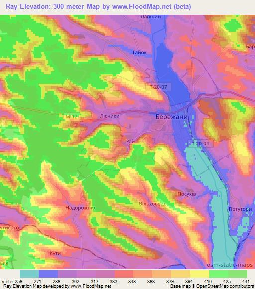 Ray,Ukraine Elevation Map
