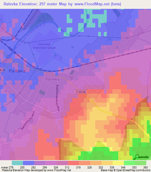 Ralevka,Ukraine Elevation Map