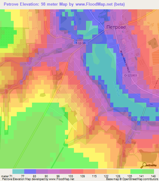 Petrove,Ukraine Elevation Map