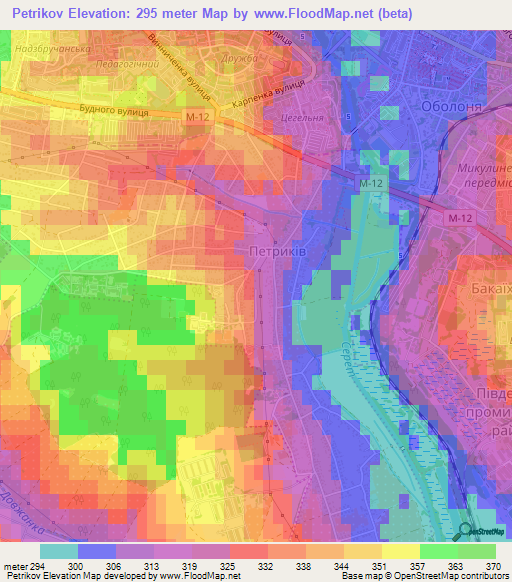 Petrikov,Ukraine Elevation Map