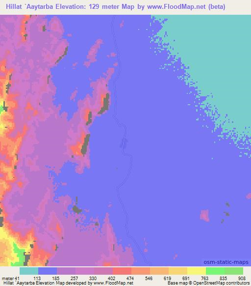Hillat `Aaytarba,Sudan Elevation Map