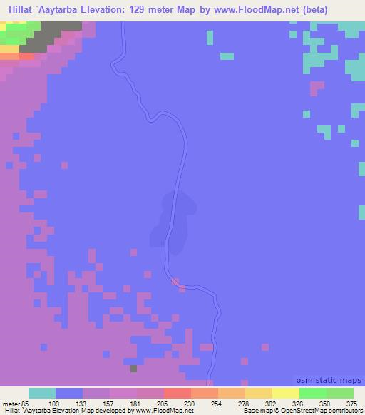 Hillat `Aaytarba,Sudan Elevation Map