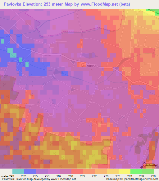 Pavlovka,Ukraine Elevation Map