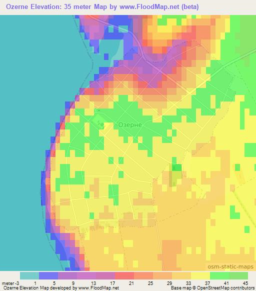 Ozerne,Ukraine Elevation Map