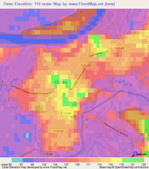 Oster,Ukraine Elevation Map