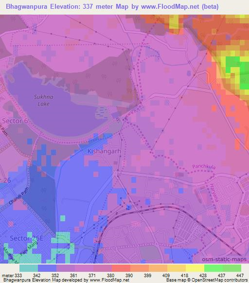 Bhagwanpura,India Elevation Map