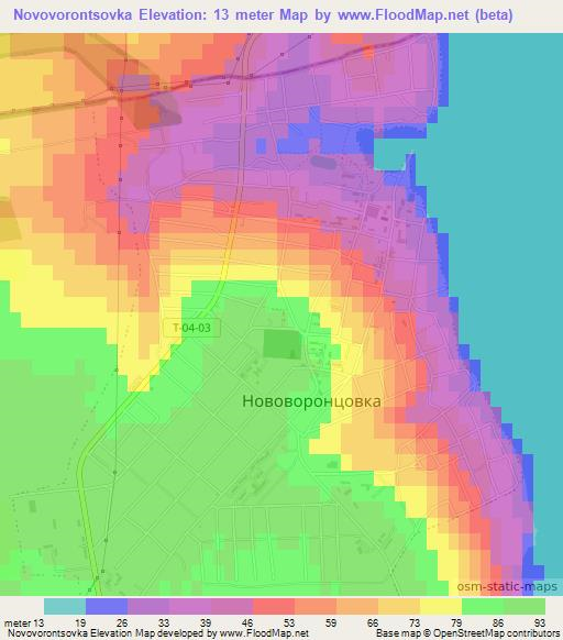 Novovorontsovka,Ukraine Elevation Map