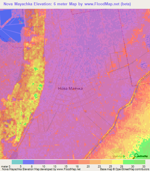 Nova Mayachka,Ukraine Elevation Map