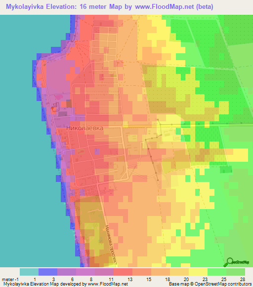 Mykolayivka,Ukraine Elevation Map