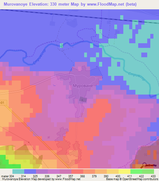 Murovanoye,Ukraine Elevation Map
