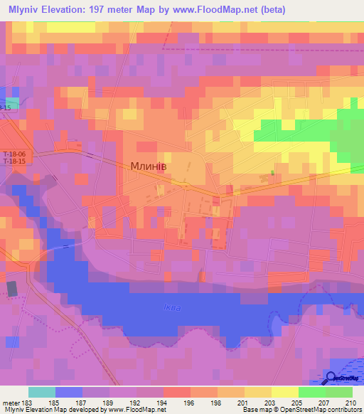 Mlyniv,Ukraine Elevation Map