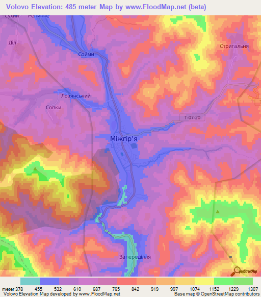 Volovo,Ukraine Elevation Map