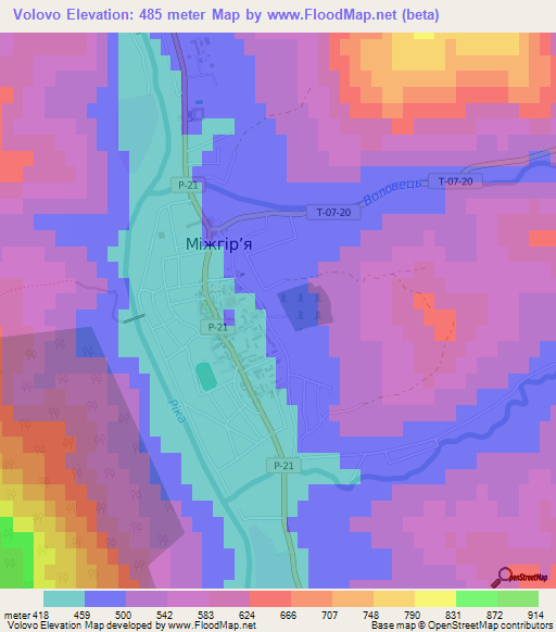Volovo,Ukraine Elevation Map
