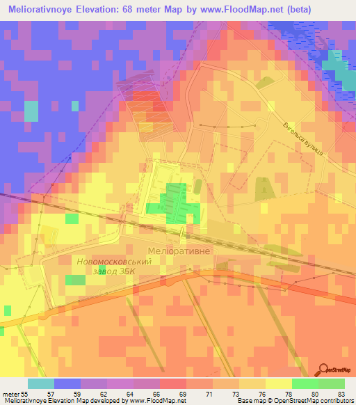 Meliorativnoye,Ukraine Elevation Map