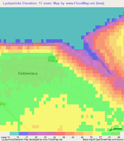 Lyubymivka,Ukraine Elevation Map