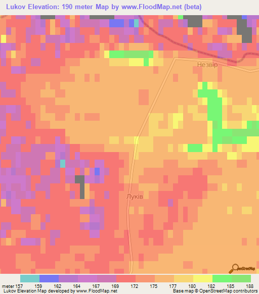 Lukov,Ukraine Elevation Map