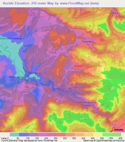 Kuchki,Ukraine Elevation Map