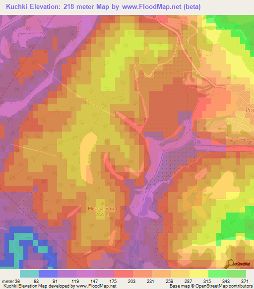 Kuchki,Ukraine Elevation Map