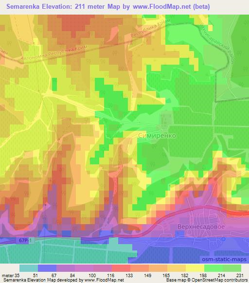 Semarenka,Ukraine Elevation Map