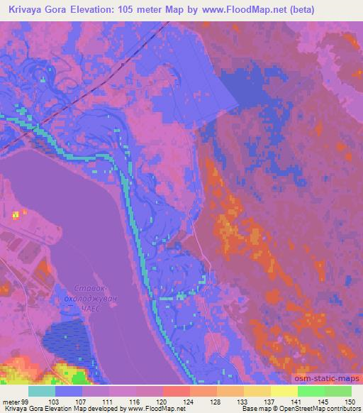 Krivaya Gora,Ukraine Elevation Map