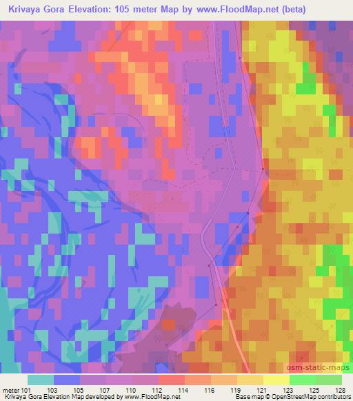 Krivaya Gora,Ukraine Elevation Map