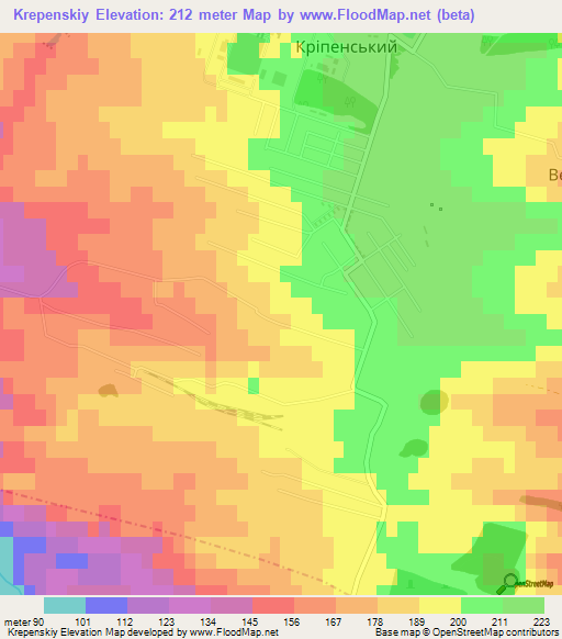 Krepenskiy,Ukraine Elevation Map