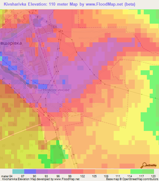 Kivsharivka,Ukraine Elevation Map