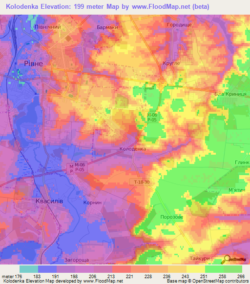Kolodenka,Ukraine Elevation Map